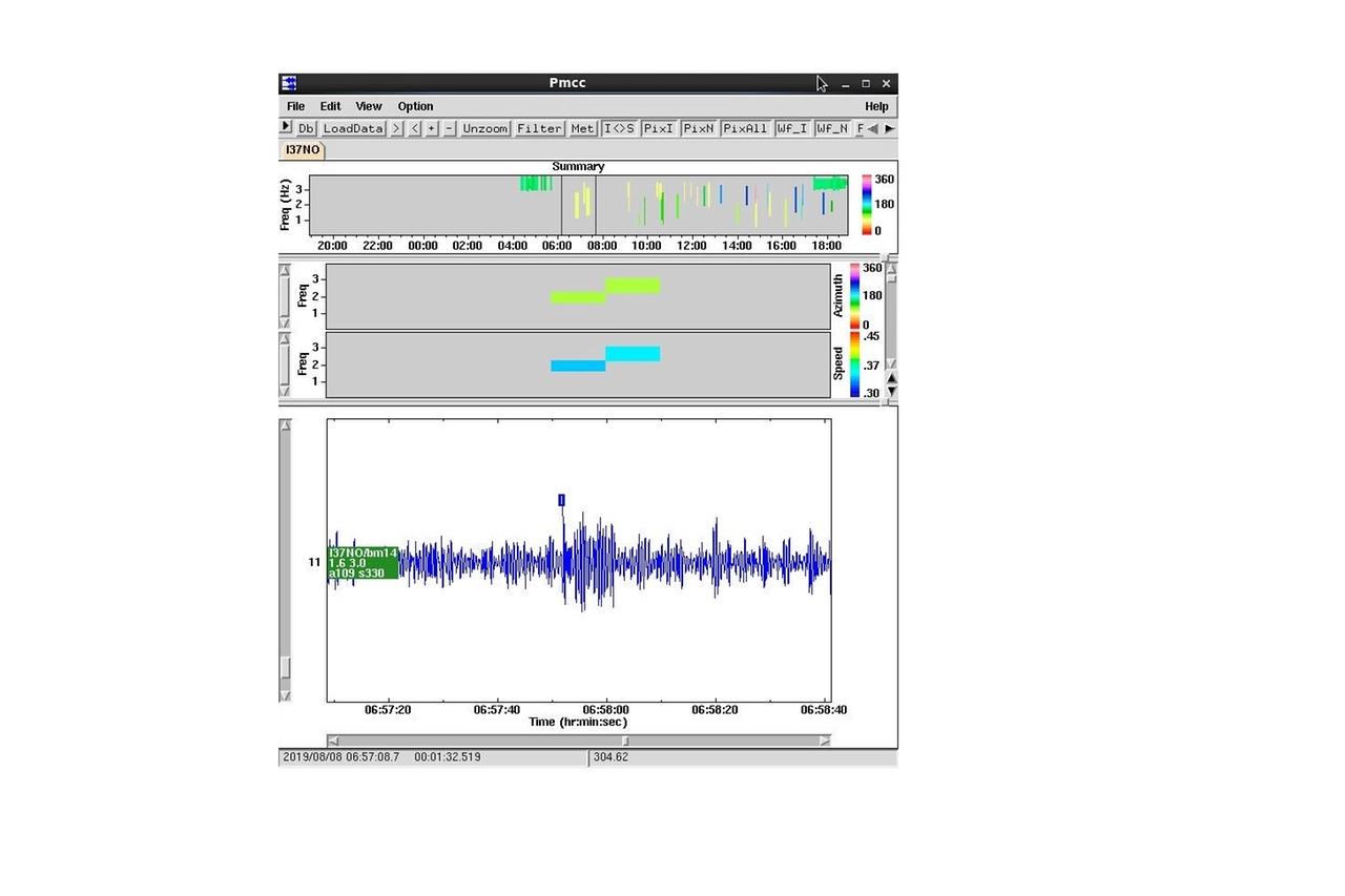 Tracciato audio della stazione radio CTBTO che ha intercettato l'evento