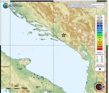 Terremoto oggi in Bosnia, nuova scossa di magnitudo 5.1. Avvertita anche in Puglia