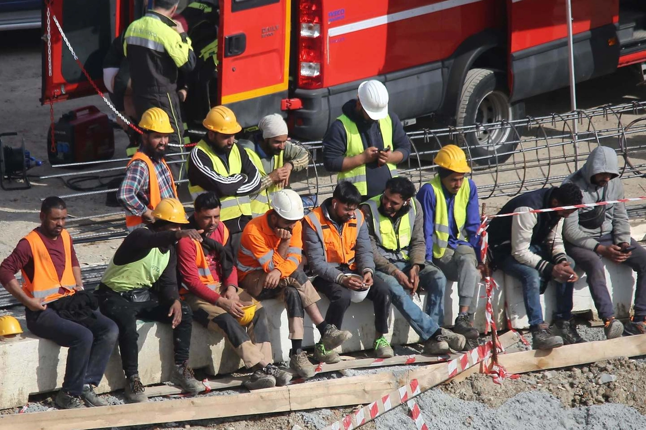 Il cantiere dove si è verificato il crollo