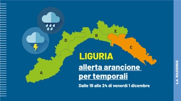 Allerta meteo arancione in Liguria: attenzione ai temporali, ecco dove