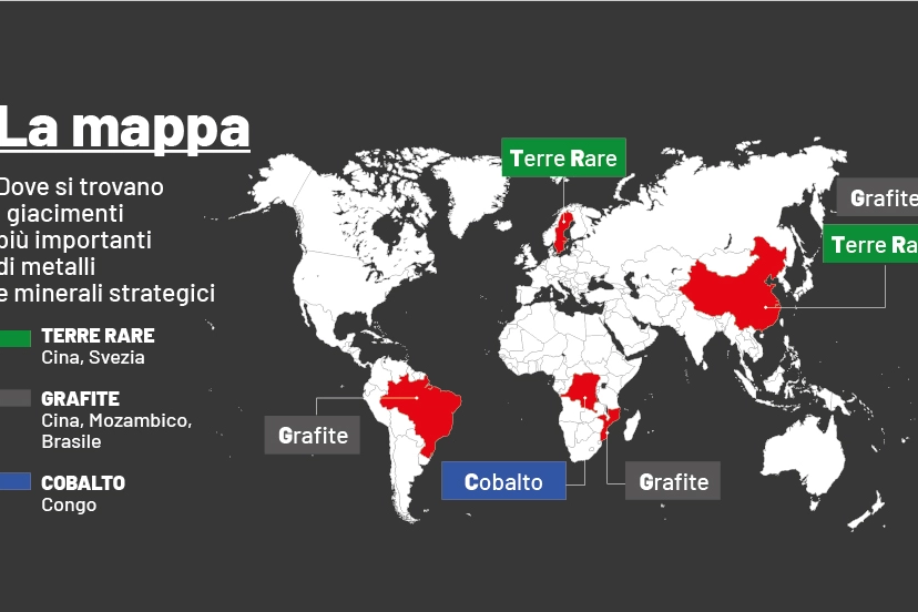 Minerali e metalli della svolta green: la mappa dei giacimenti 