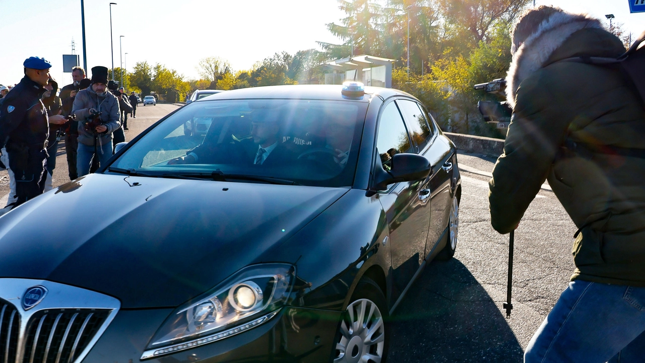 L'arrivo a Verona dell'auto con a bordo Filippo Turetta