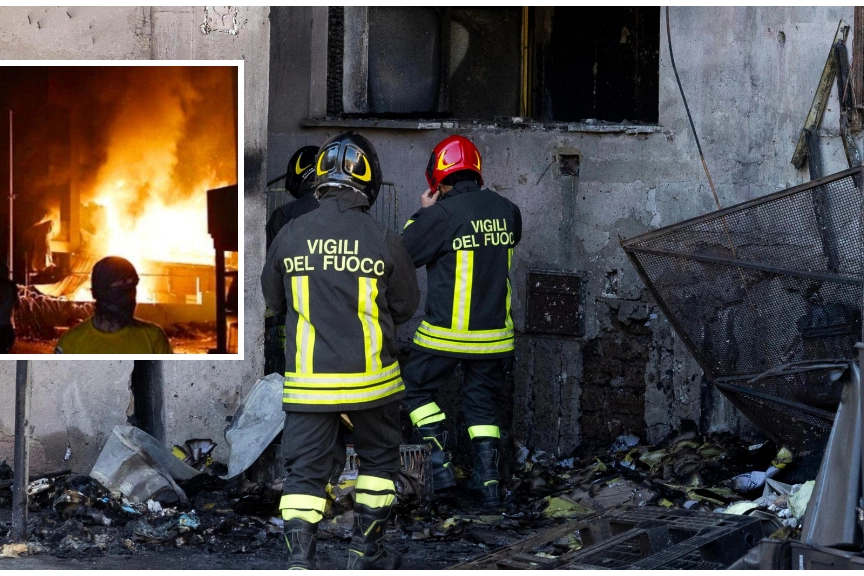 L'incendio è scoppiato dai rifiuti stoccati sul retro dell'ospedale