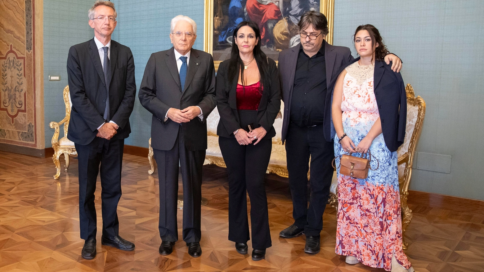 Mattarella riceve famiglia di Giovanbattista Cutolo insieme al sindaco di Napoli, Gaetano Manfredi