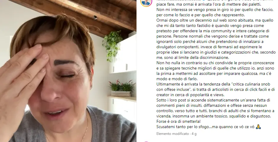 Le lacrime social di Benedetta. Non sono una chef, basta odio. Clerici la  difende: viva la cucina pop