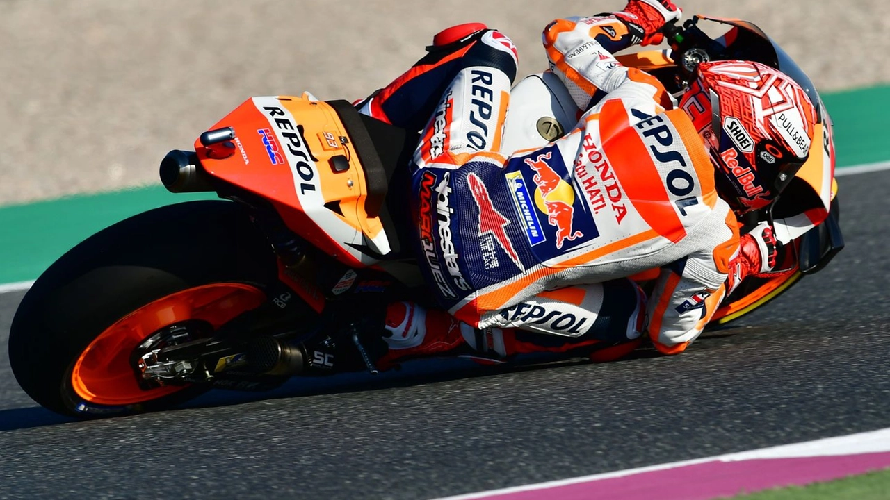 Motogp Qatar 2019, Marquez in azione 