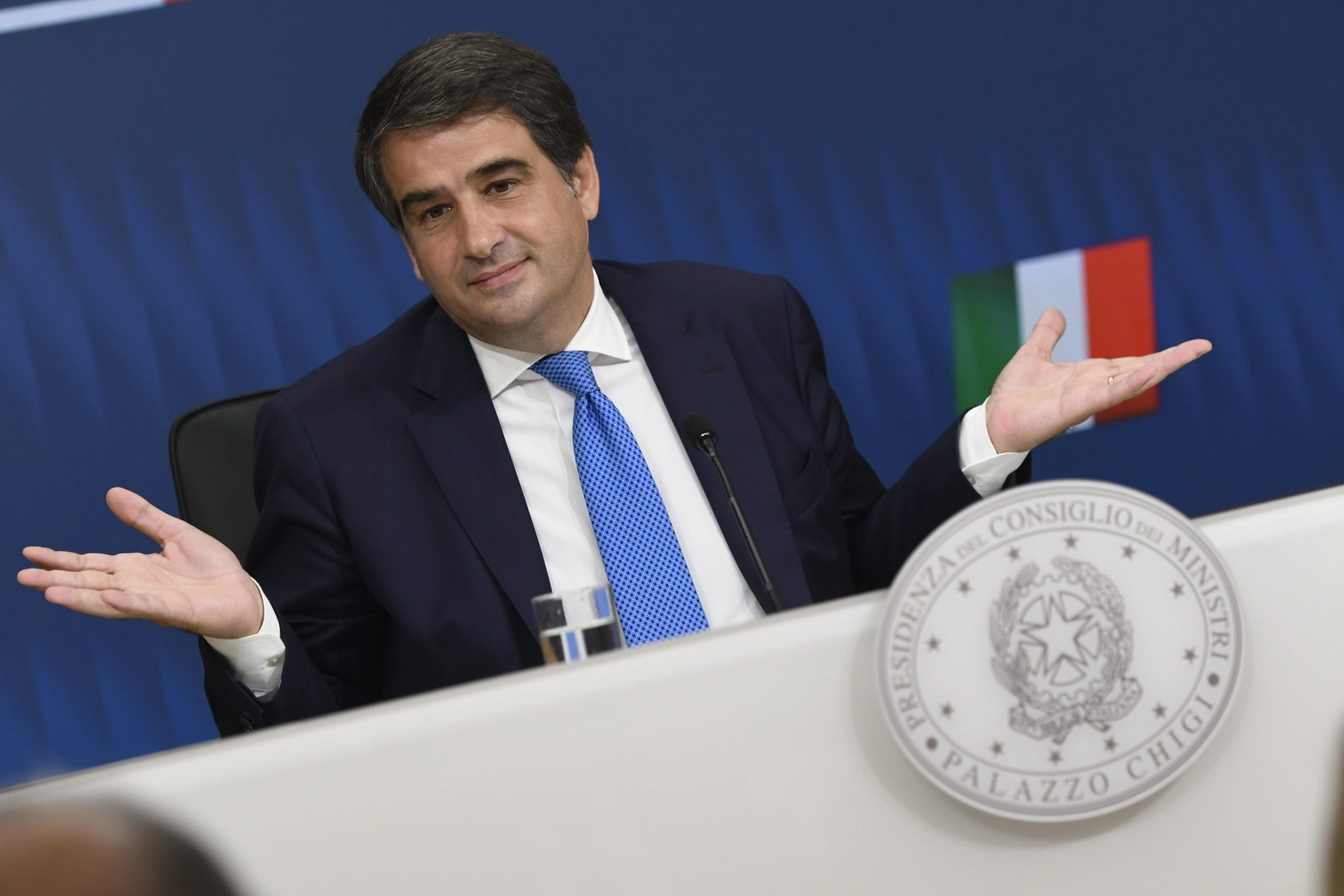 Pnrr, il ministro Raffaele Fitto in conferenza stampa (ImagoE)