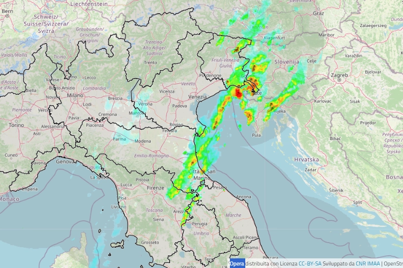 Il radar della Protezione civile