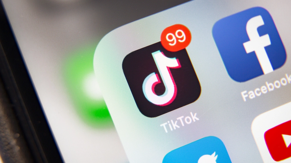 L'app di TikTok su smartphone