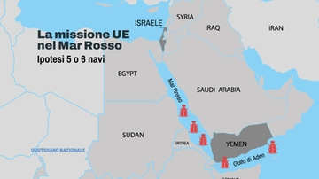 Come sarà la missione Aspides nel Mar Rosso, almeno due navi italiane (forse tre)