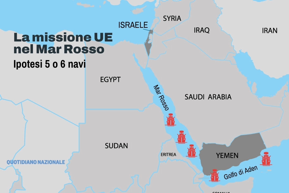 La Missione Aspides sarà dislocata nel Mar Rosso e Golfo di Aden