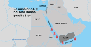 Come sarà la missione Aspides nel Mar Rosso, almeno due navi italiane (forse tre)