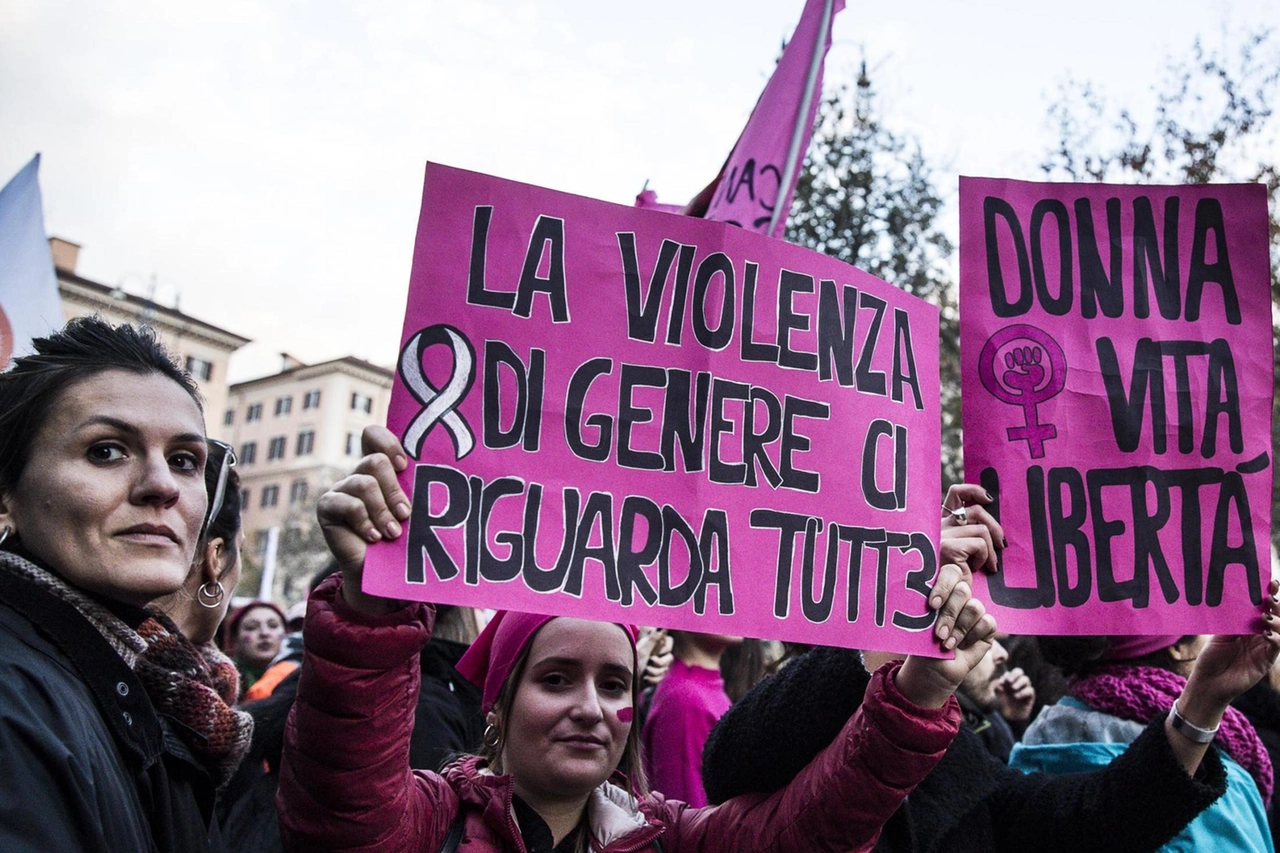 Una manifestazione indetta da ’Non Una di Meno’ contro la violenza sulle donne