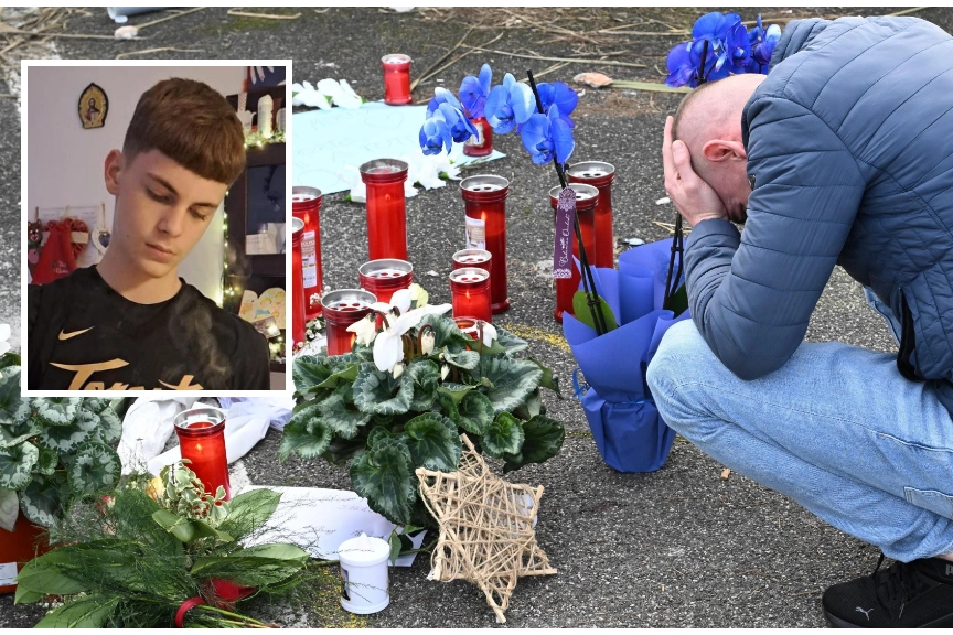 Fiori e lumini sul luogo dell'omicidio di Alexandru Ivan