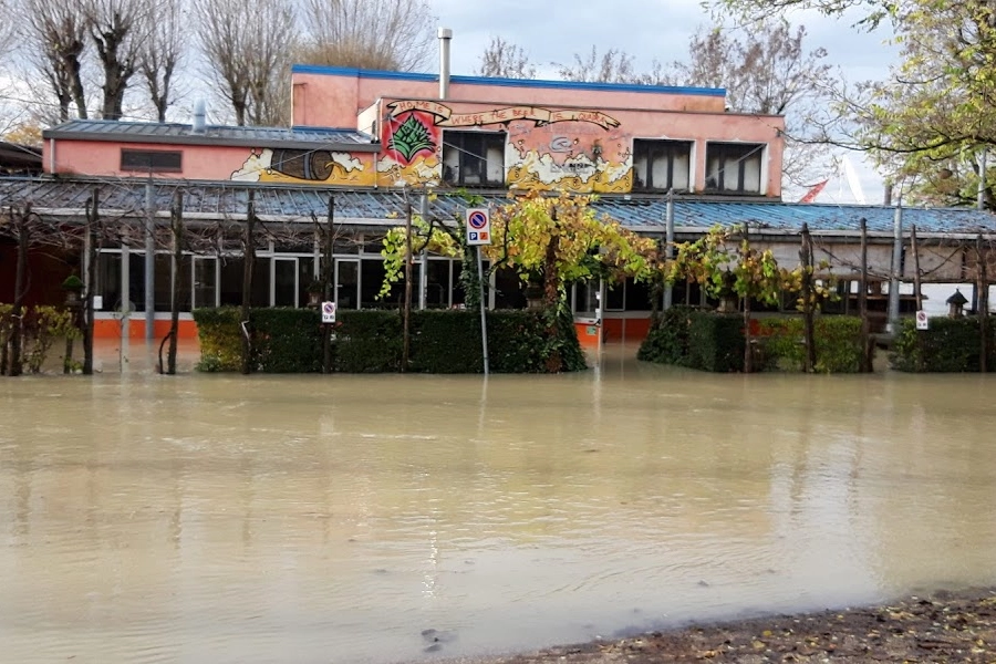 La piena del Po nel Reggiano