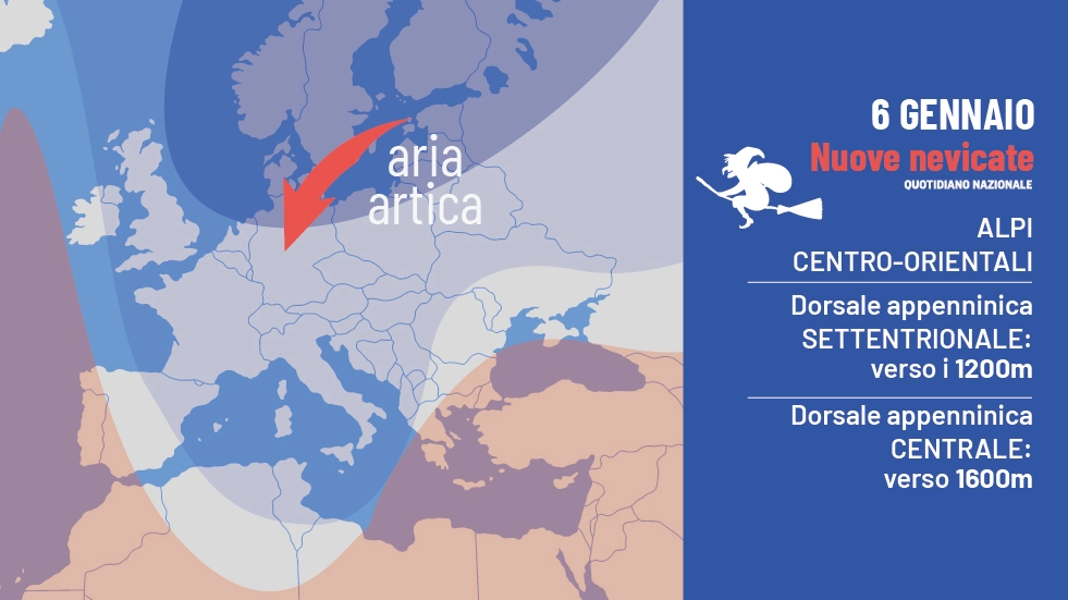 Epifania 2024: correnti artiche e nevicate