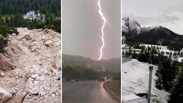 Maltempo oggi in diretta: sfollati per frana a Cortina. Esonda torrente in Valtellina, auto intrappolate nella neve nel Cuneese. Elba isolata