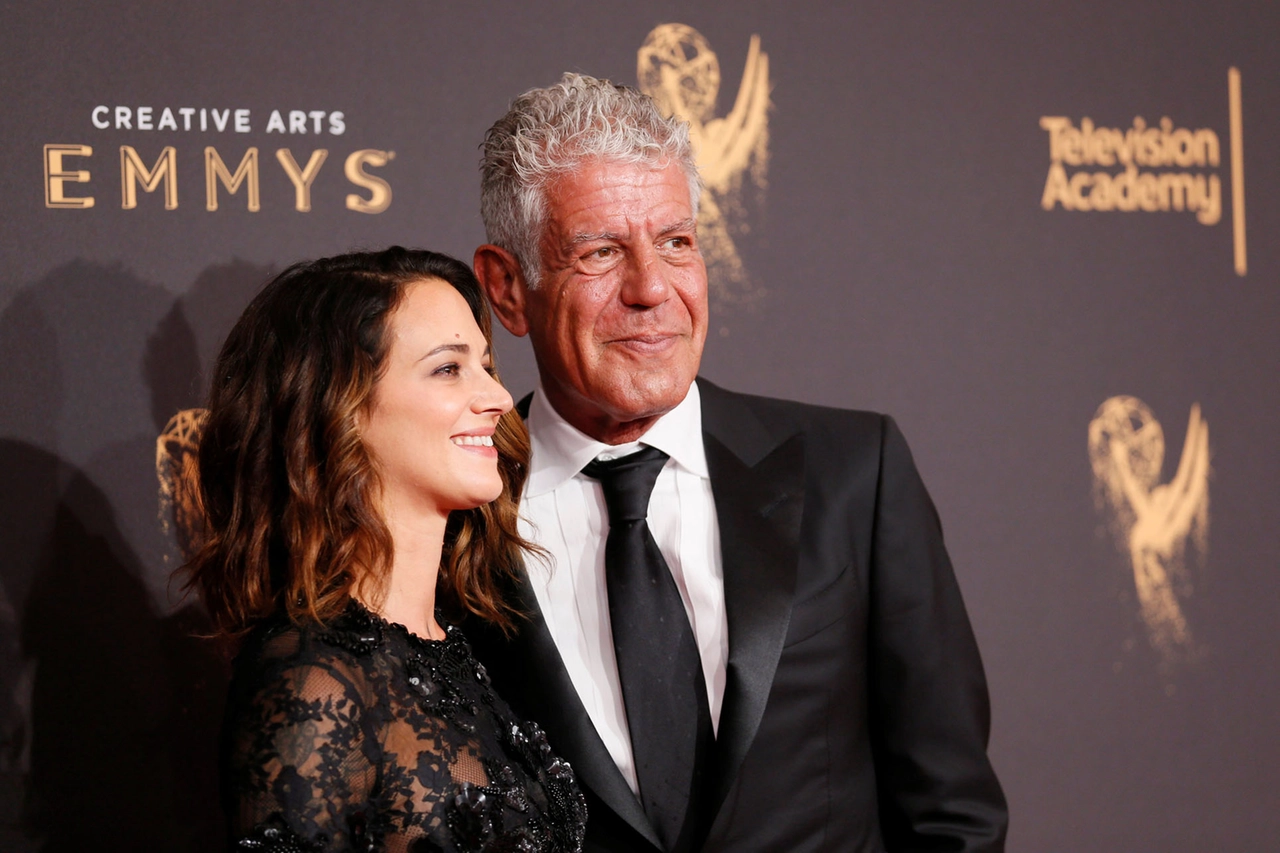 Anthony Bourdain con Asia Argento (foto Lapresse)