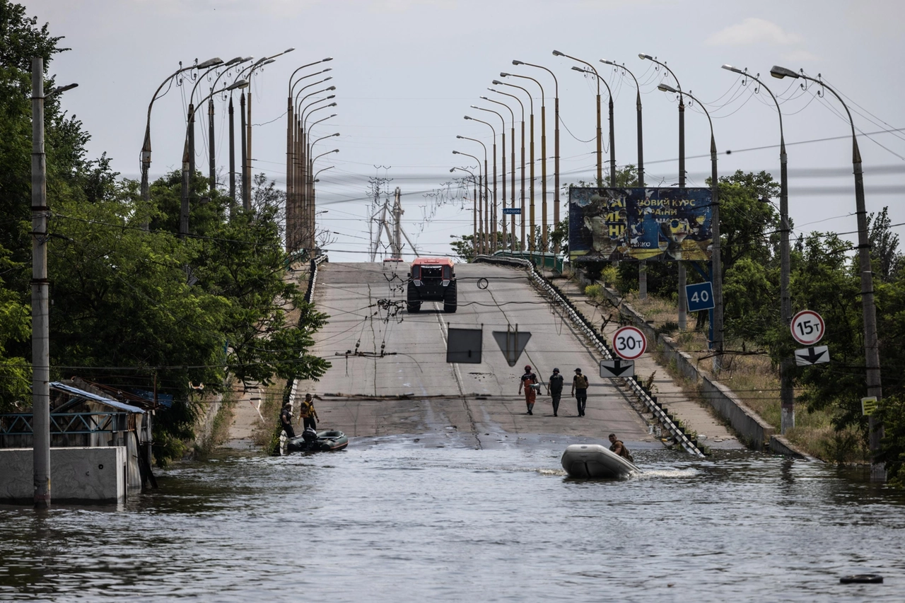 Kherson, la città allagata