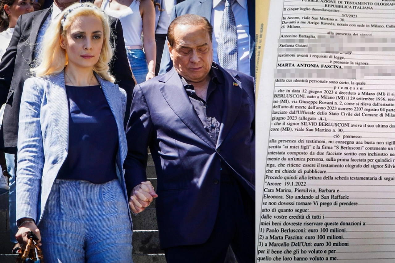 Testamento Berlusconi: 100 milioni a Fascina (Foto Ansa)