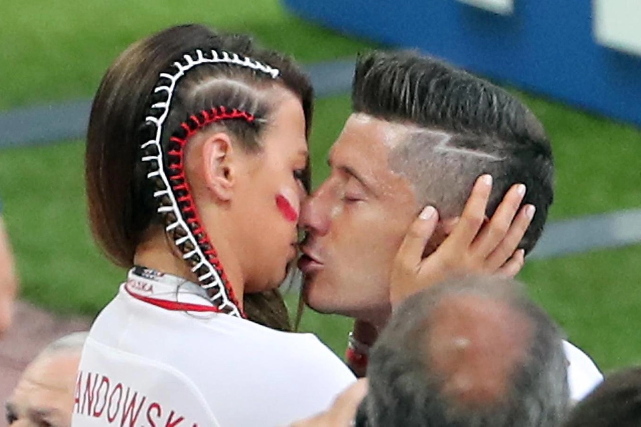 Lewandowski e la moglie Anna