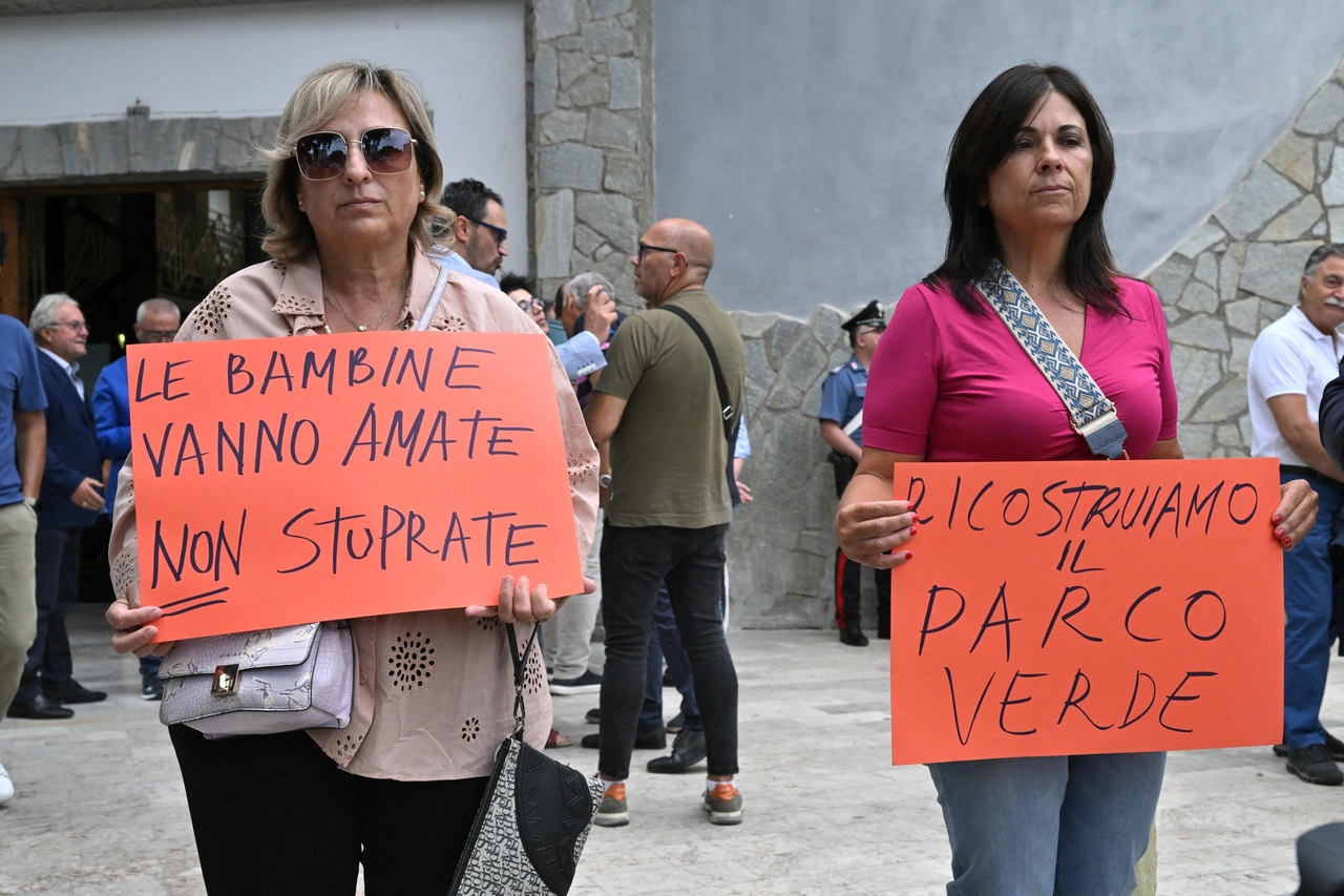 Un momento della manifestazione al Parco Verde di Caivano