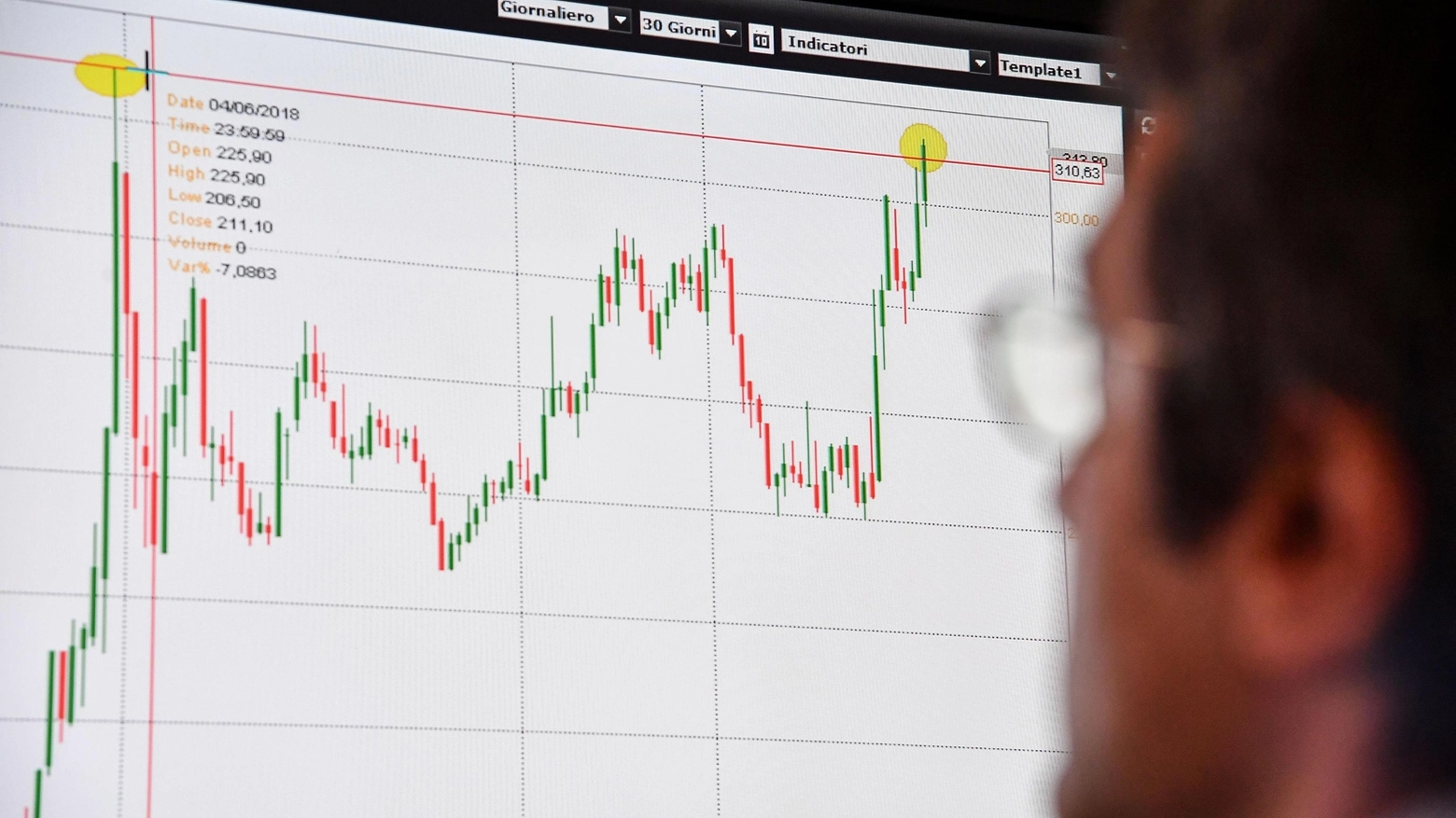 Operatore di Borsa (Ansa)