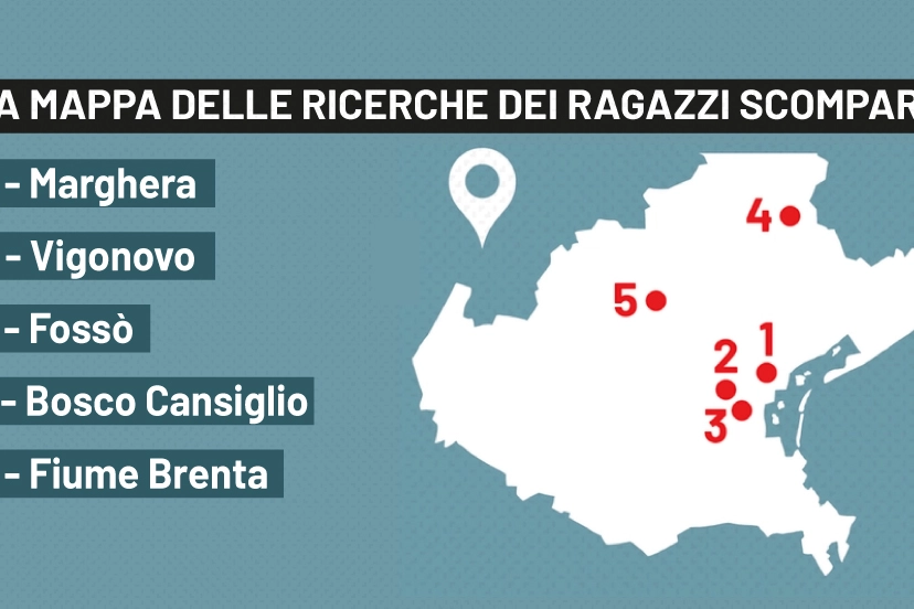 La mappa delle ricerche degli ex fidanzati scomparsi