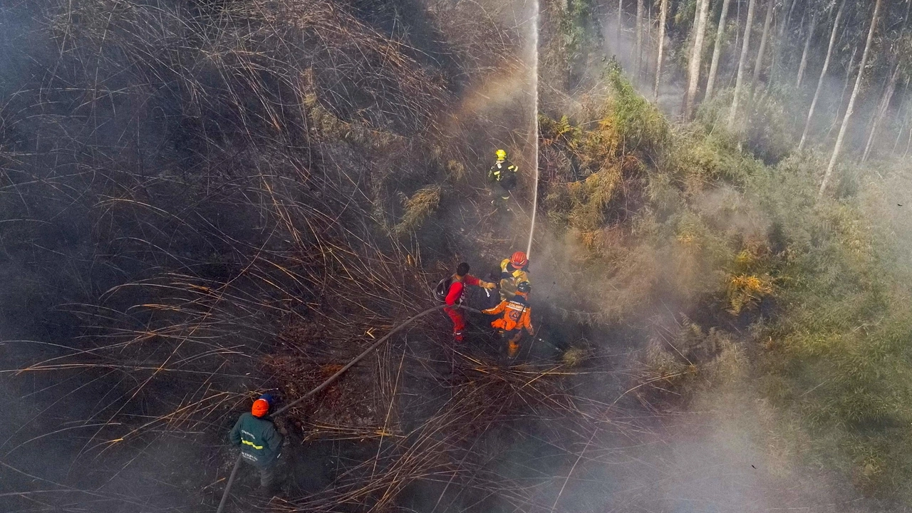 La Colombia in fiamme per il caldo record (Ansa)