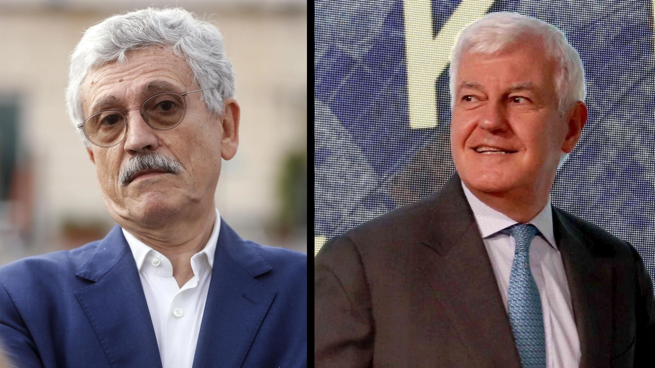 Massimo D'Alema e Alessandro Profumo (Ansa / ImagoE)