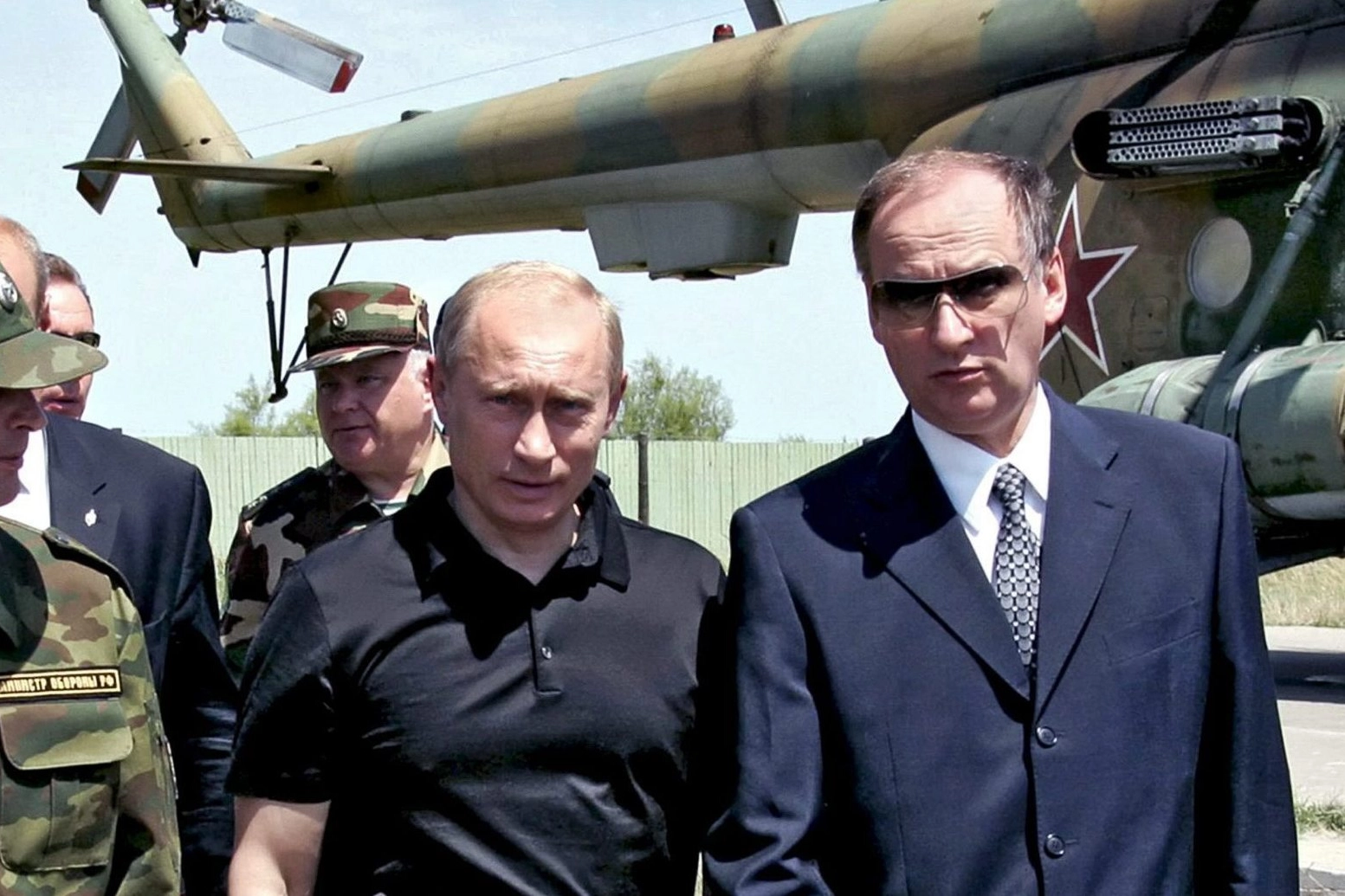 Vladimir Putin e Nikolai Patrushev in Daghestan nel 2005