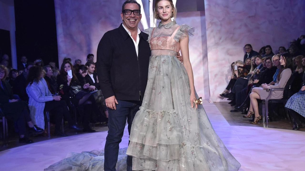 Vanessa Hessler con Guillermo Mariotto (Ansa)