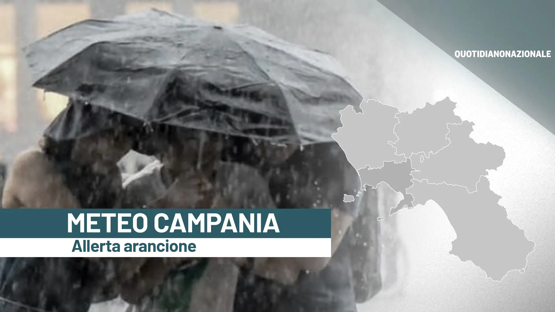 Meteo Campania, allerta arancione: rischio frane e allagamenti. La mappa