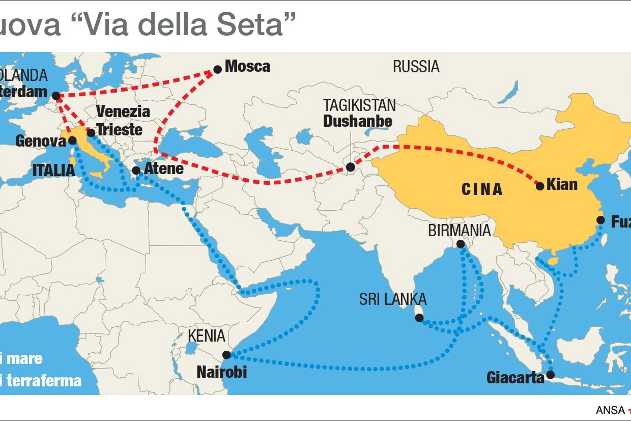 La Nuova via della Seta (Ansa Centimetri)