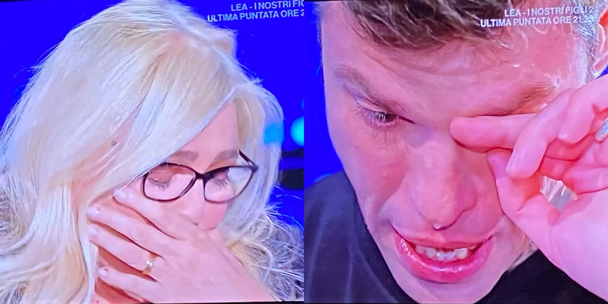 Fedez e Mara Venier in lacrime a Domenica In