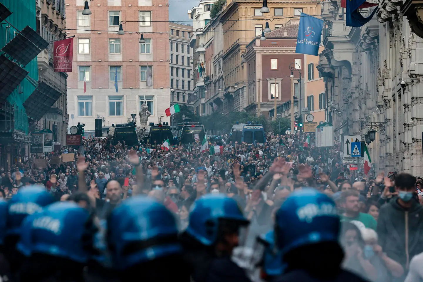 Roma green pass: manifestazioni solo in zone non a rischio