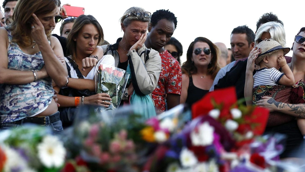 Il memoriale sulla Promenade des Anglais a Nizza (Ansa)