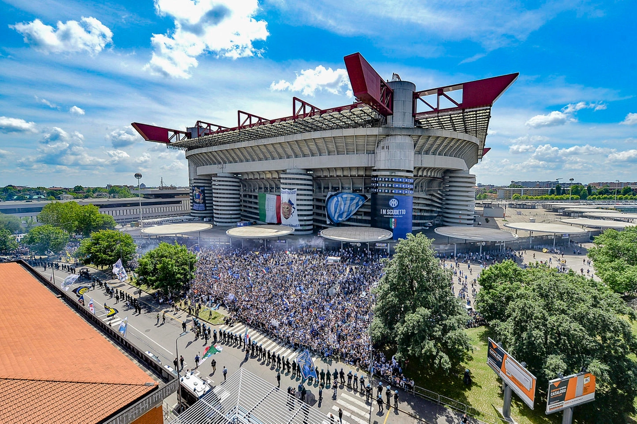 Inter, festa a San Siro (Ansa)