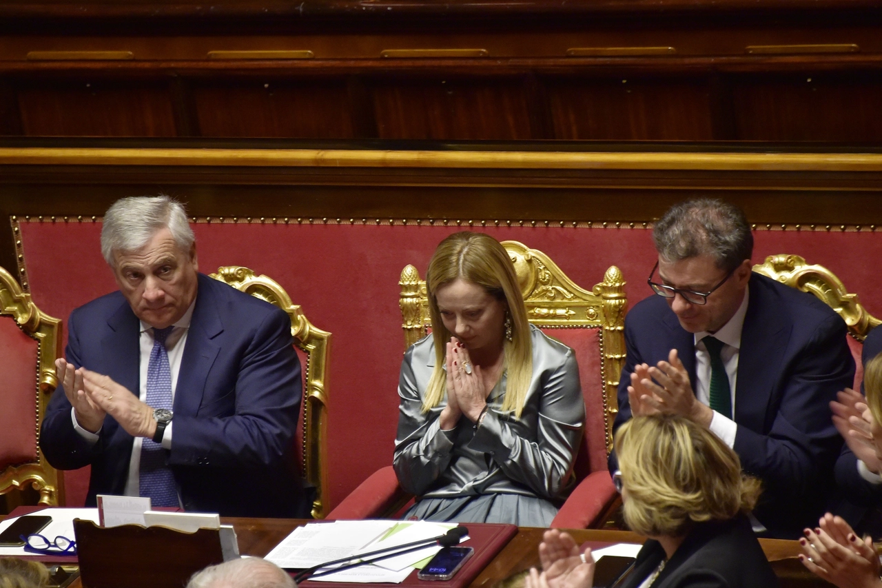 Giorgia Meloni in Senato