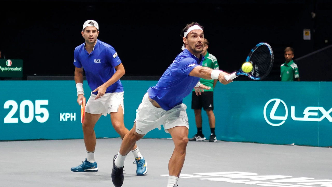 Simone Bolelli e Fabio Fognini in Coppa Davis (Ansa)