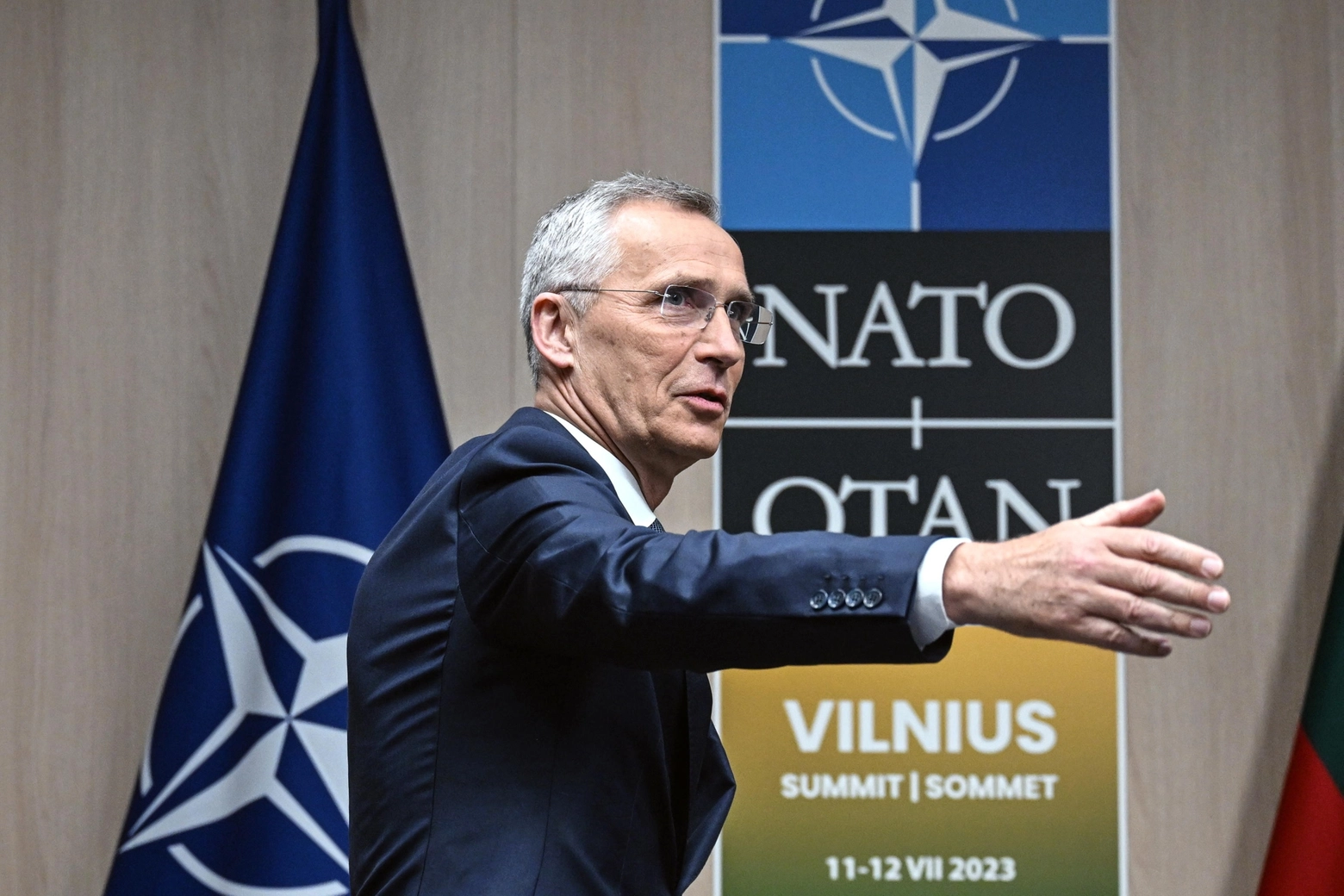 Il segretario generale della Nato Stoltenberg a Vilnius