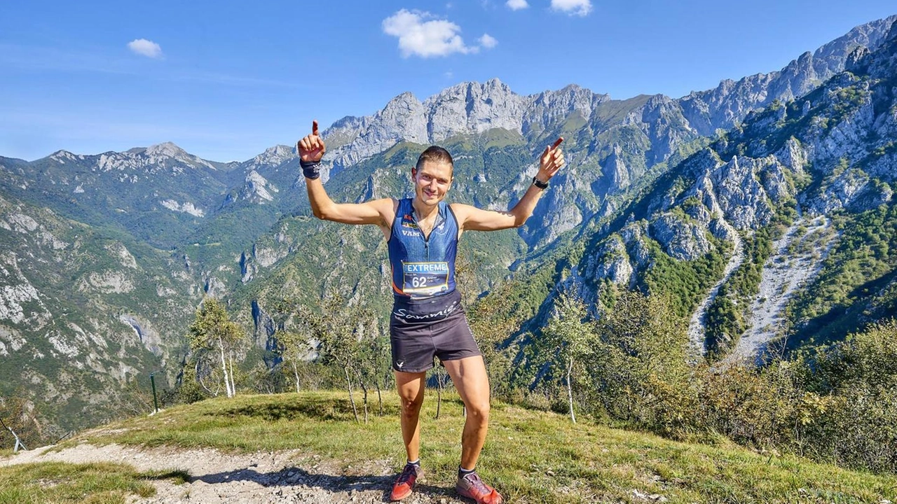 Il runner Andrea Grilli (foto dalla pagina Facebook dell'ASD Falchi di Lecco)