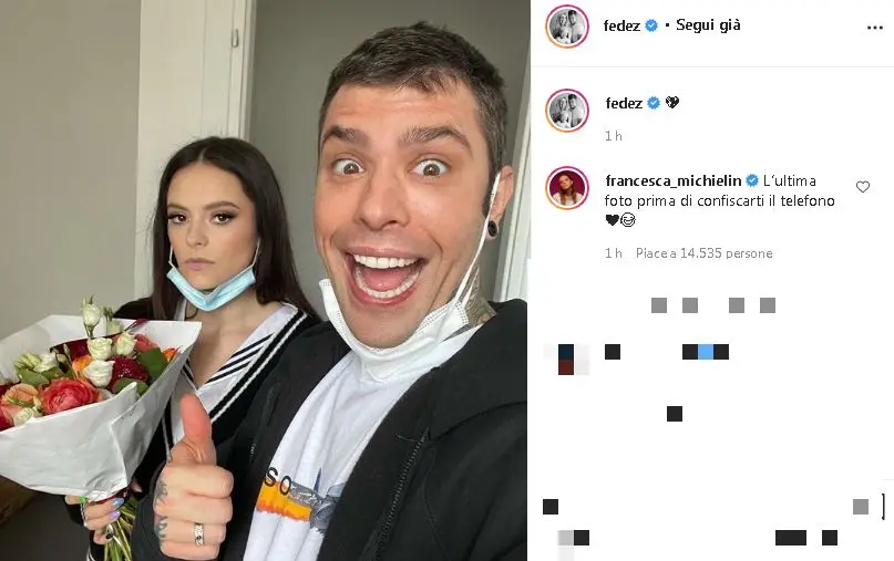 Fedez chiede scusa a Francesca Michielin dopo il rischio squalifica da Sanremo