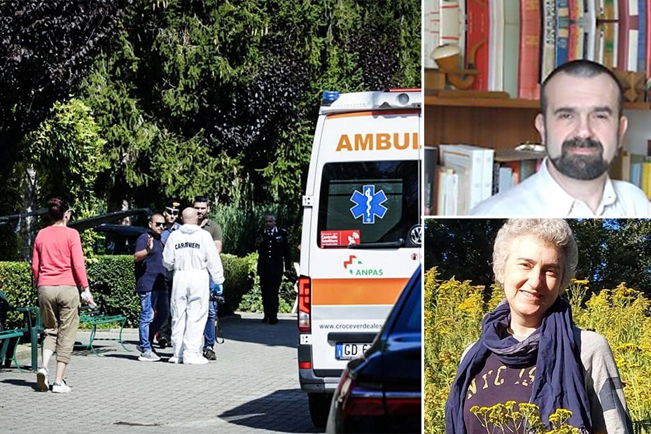 La casa di riposo dove l'uomo ha ucciso la suocera. A destra Martino Benzi e la moglie Monica Berta