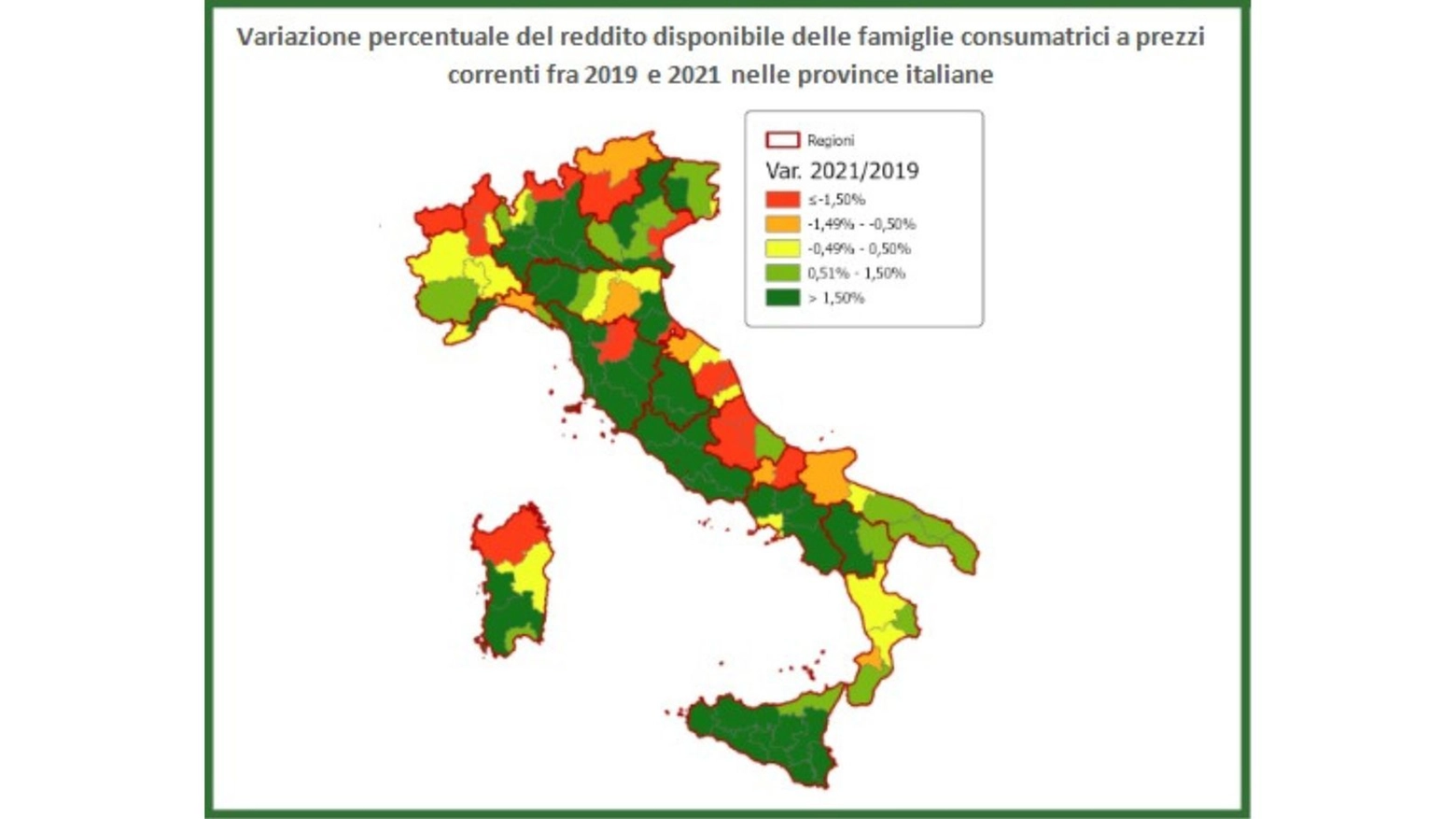 Tabella reddito delle famiglie