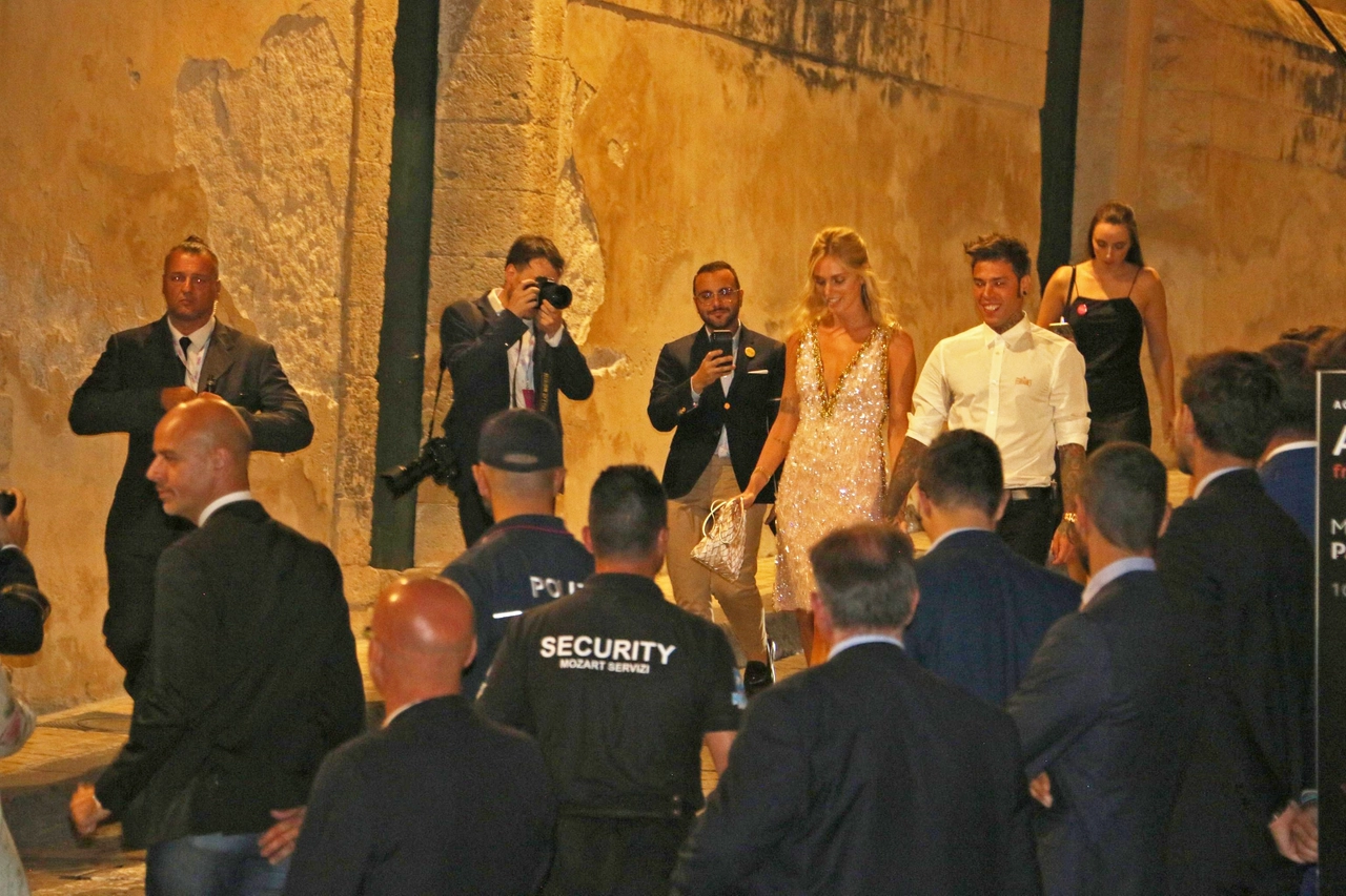 Fedez e Ferragni in Sicilia, alla vigilia del matrimonio (Ansa)