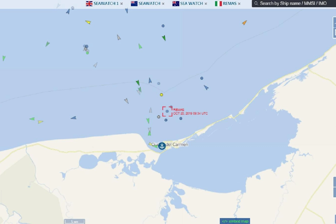 La cartina della zona dove la nave italiana 'Remas' è stata attaccata (Ansa) 