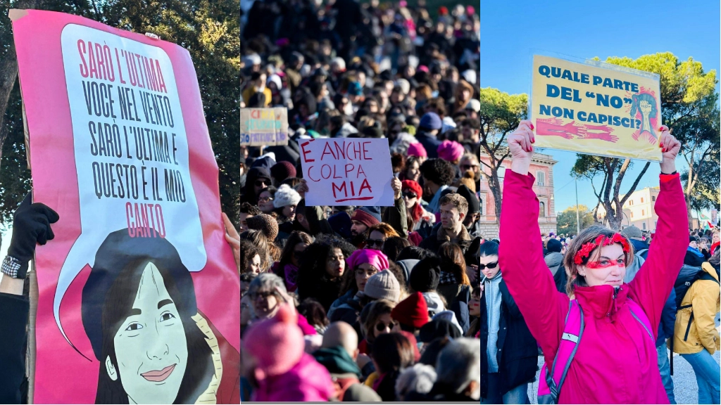 Corteo a Roma contro la violenza sulle donne