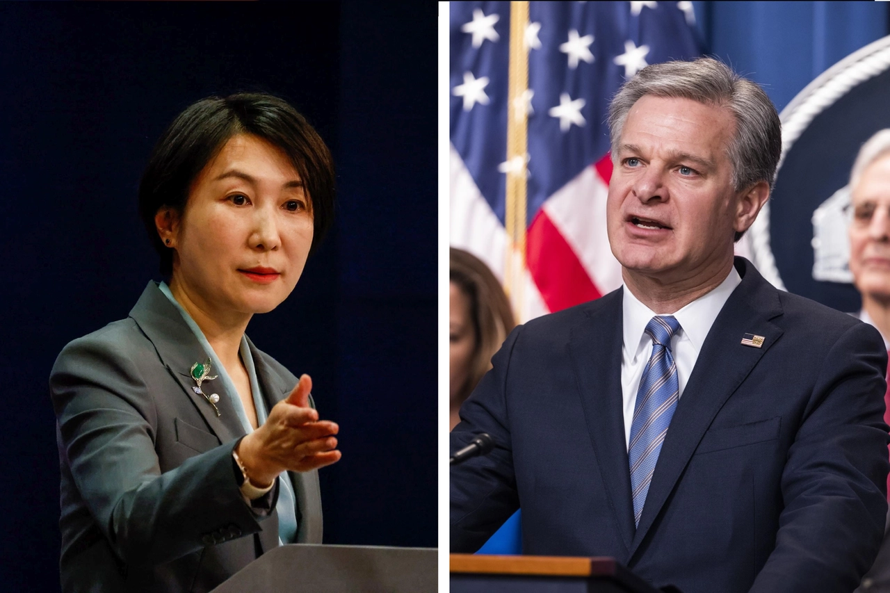 Mao Ning e Christopher Wray (Ansa)