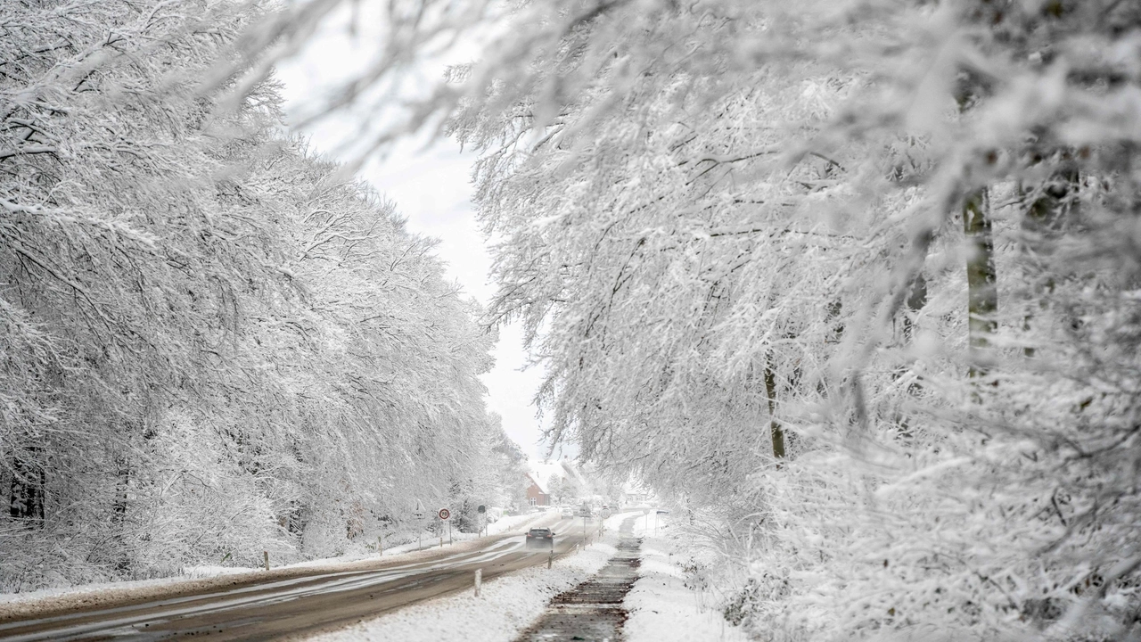 Nuova neve in pianura per il Ponte dell'Immacolata (Ansa)